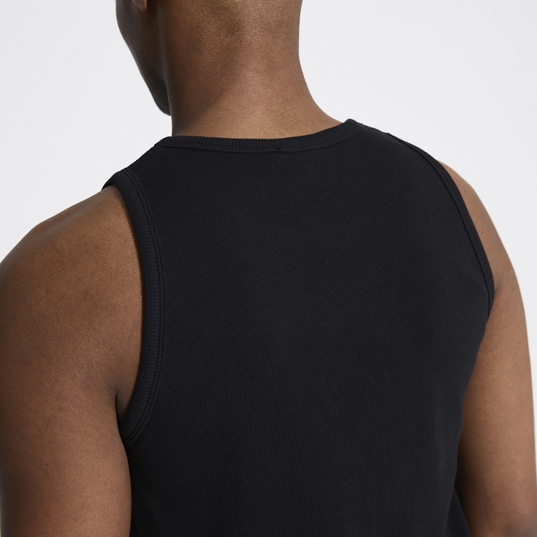 Ribbed tank top "Hugo" Black